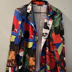SHEIN Multicolor Artistic Blazer